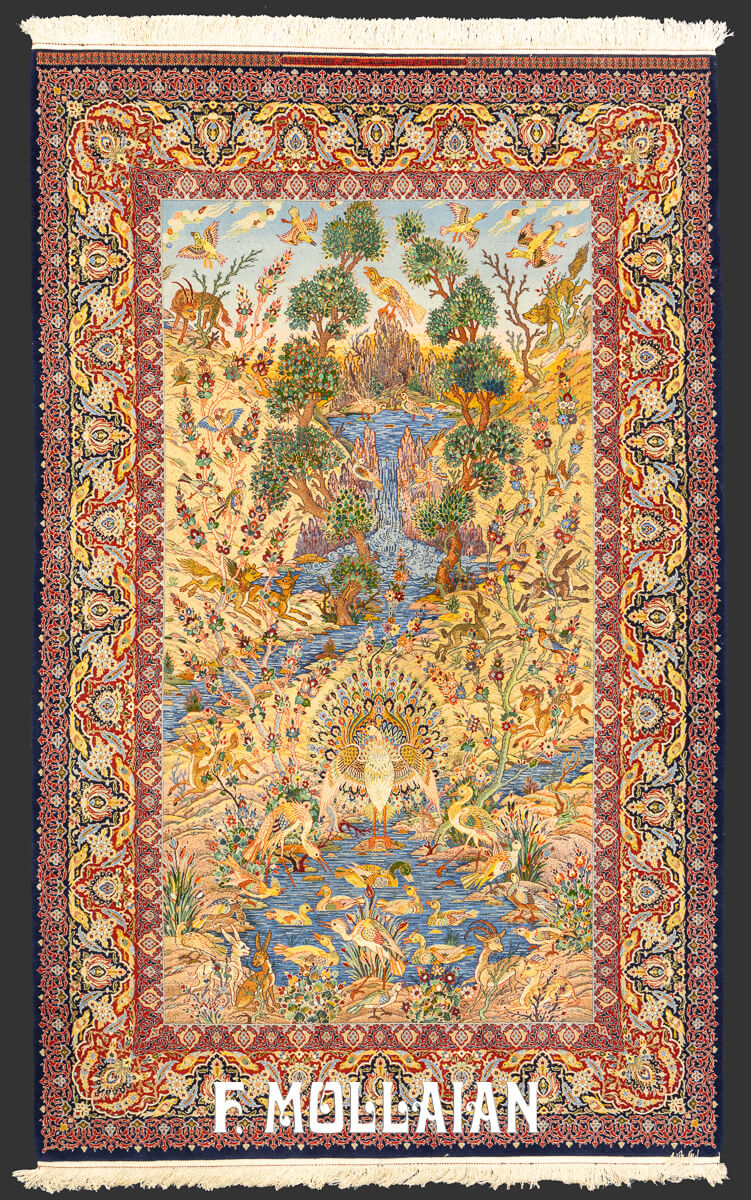 Isfahan Rug Silk Warps n°:566113